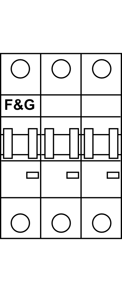 Jistič F&G PL6 (6kA, do 63A) char. B 3P