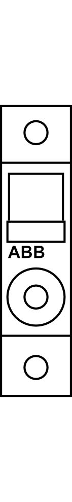 Pojistkový odpínač ABB M 2061, 1P do 32A, pro pojistky 10x38, char. gG