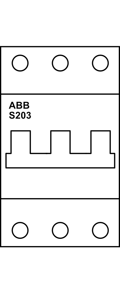 Jistič ABB S203  M (10kA) C 3P