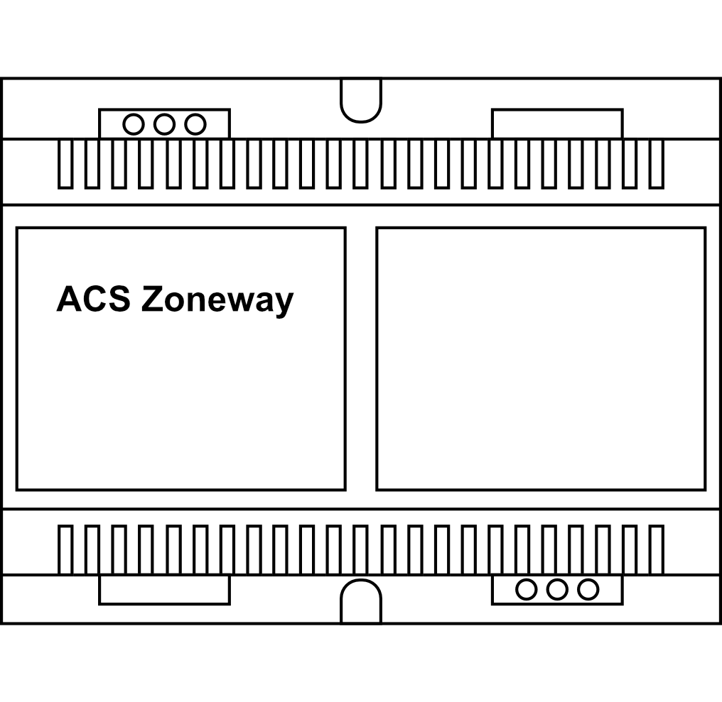 Napáječ sběrnicových (2D) videozvonků power separator ACS Zoneway ZW-206A-2S