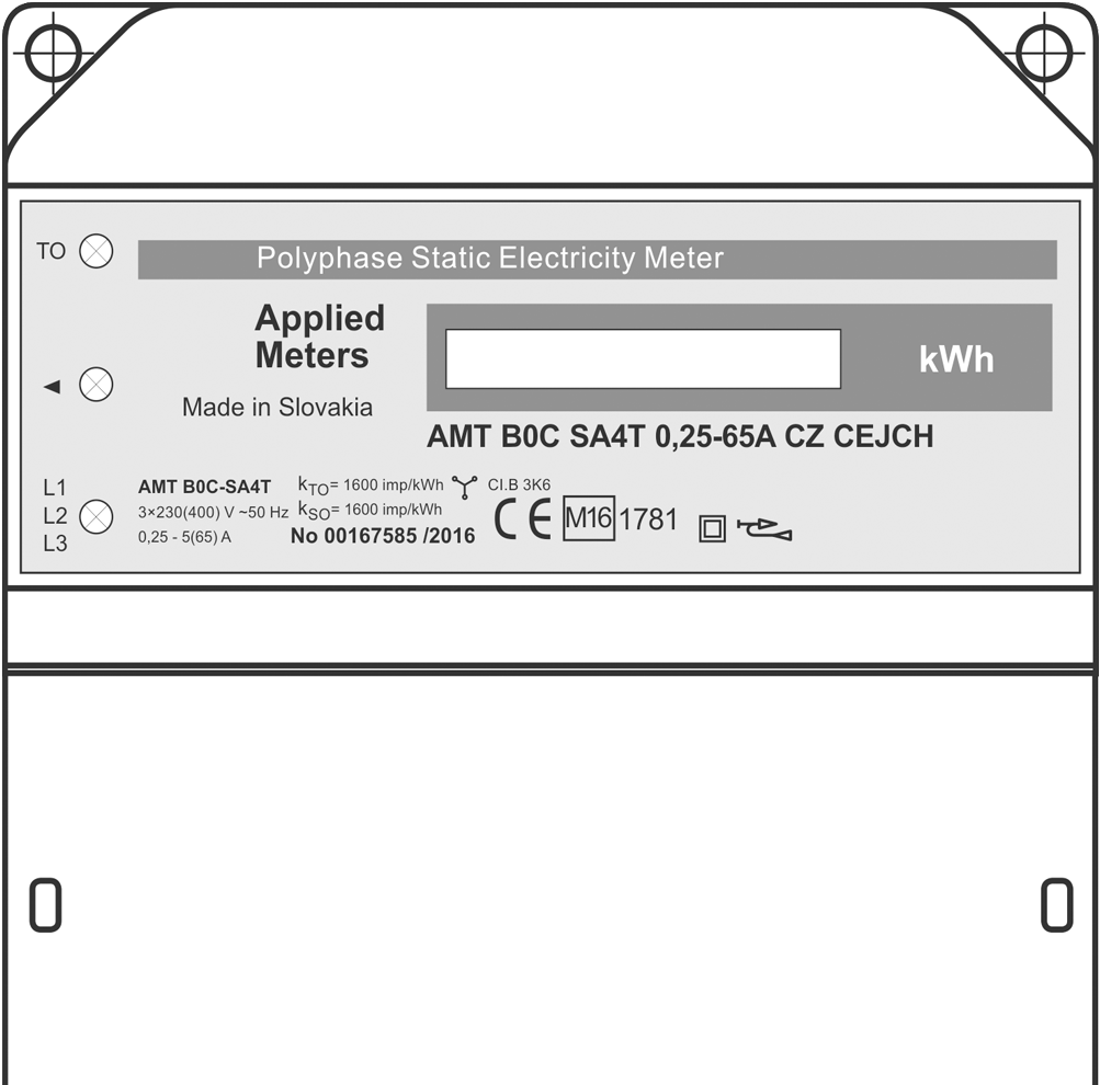 Elektroměr 3F Applied Meters AMT B0C-SA4T (0,25-65 A)