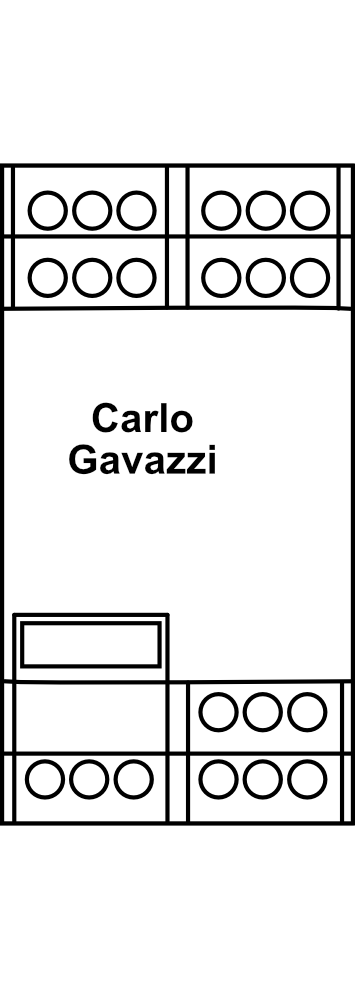 3-fázový měřič proudu Carlo Gavazzi CPT DIN