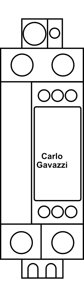 Polovodičové relé s tepelnou ochranou Carlo Gavazzi RGC1A60D40GGEP 1P, 40A, Un 600V AC, Uc 5-32V DC