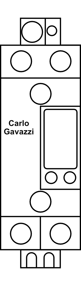 Polovodičové relé Carlo Gavazzi RGC1A60D42KGE 1P, 42A, Un 600V AC, Uc 4-32V DC