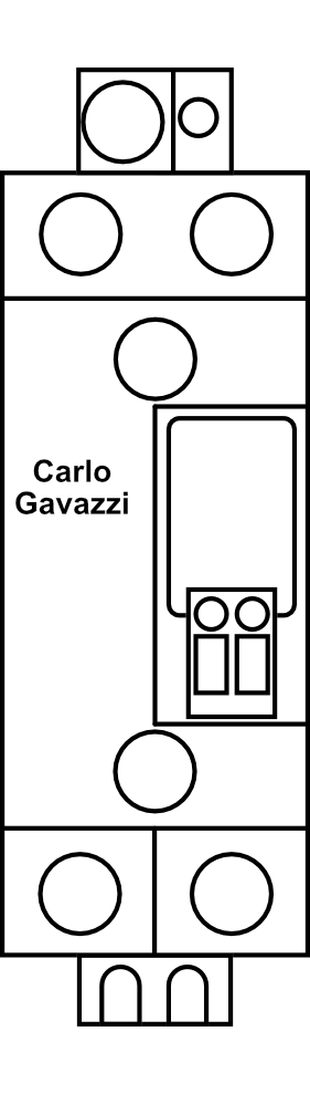 Polovodičové relé Carlo Gavazzi RGC1A60D40MGE 1P, 40A, Un 600V AC, Uc 4-32V DC