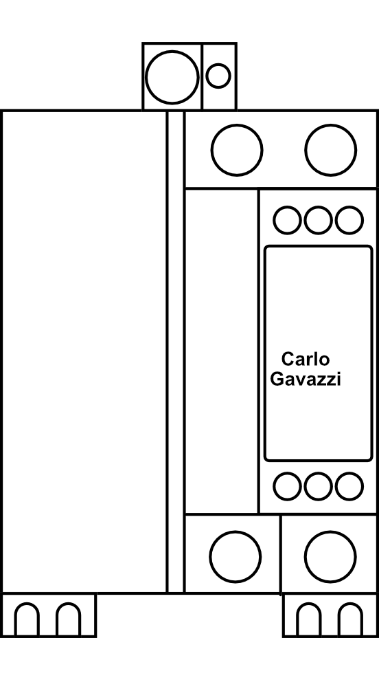 Polovodičové relé s tepelnou ochranou Carlo Gavazzi RGC1A60A60GGEP 1P, 60A, Un 600V AC, Uc 20-275VAC, 24-190VDC