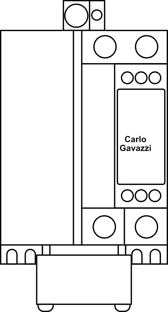 Polovodičové relé s tepelnou ochranou Carlo Gavazzi RGC1A60A90GGEP 1P, 90A, Un 600V AC, Uc 20-275VAC, 24-190VDC
