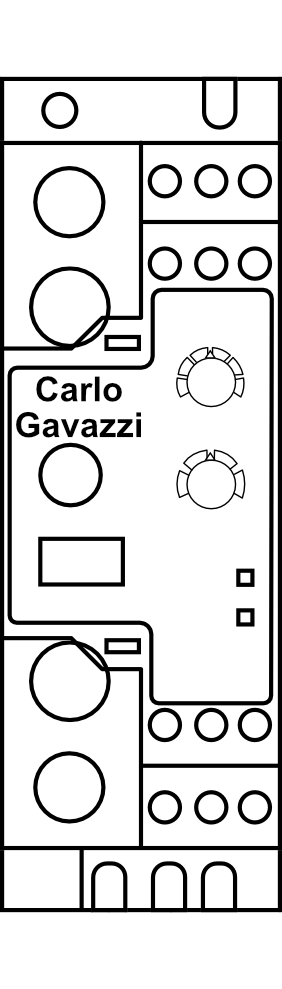 Polovodičové relé Carlo Gavazzi RGC1P48AA12E 1P, 12A, Ue 190 - 550 VAC, Uc 4-20 mADC