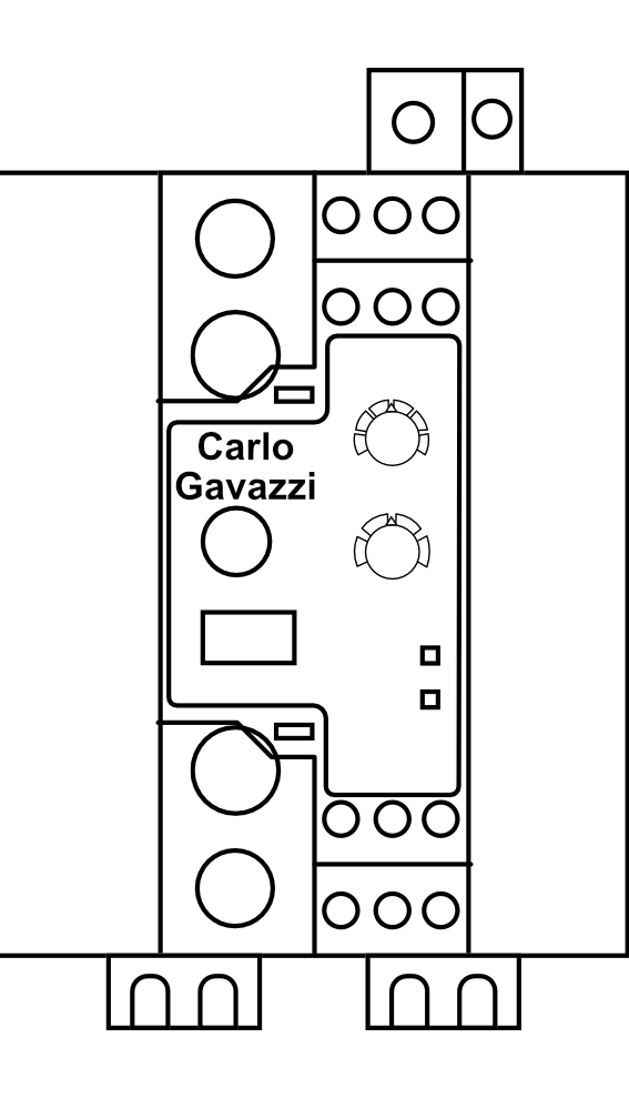 Polovodičové relé Carlo Gavazzi RGC1P48AA50E 1P, 50A, Ue 190 - 550 VAC, Uc 4-20 mADC