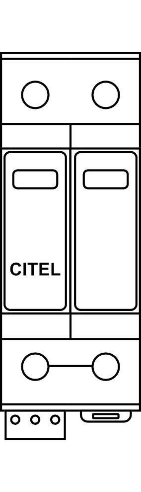 Kombinovaný svodič přepětí CITEL DAC1-13VGS-11-320, 1P+NPE, 12.5kA, Typ B+C+D (třída I+II+III), s dálk.signalizací