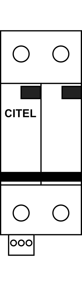 Svodič přepětí CITEL DS42S-230 2P 40kA Typ C (třída II), s dálk.signalizací