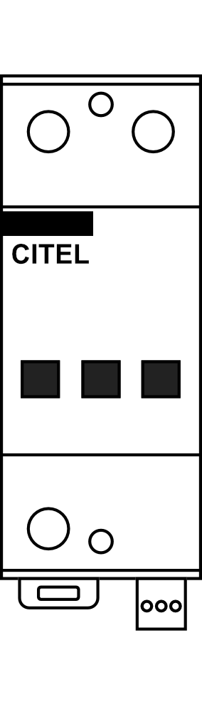 Kombinovaný svodič přepětí CITEL DS250E-400 1 pól, 25kA, Typ B+C (třída I+II), s dálk.signalizací