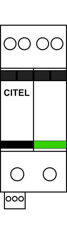 Svodič přepětí CITEL DS415S-230/G 3P+NPE 20kA Typ D (třída III), s dálk.signalizací