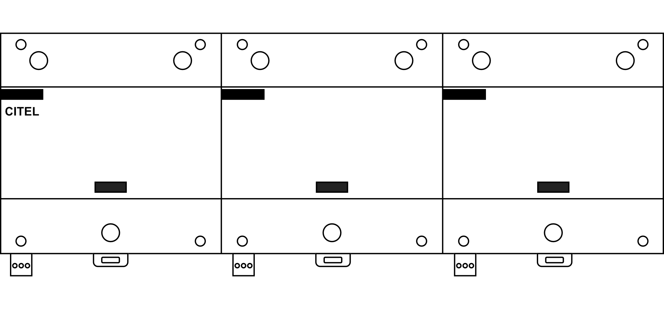 Kombinovaný svodič přepětí CITEL DS503E-400 3 fáze, 3P, 50kA, Typ B+C (třída I+II), s dálk.signalizací