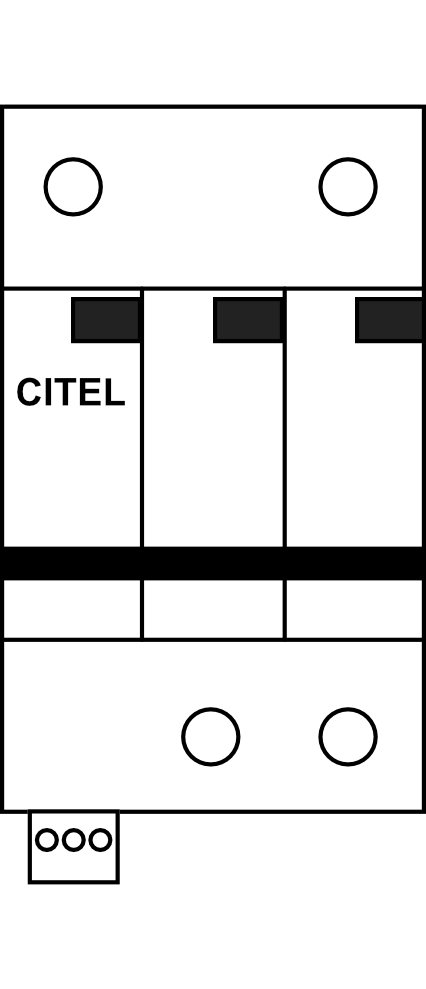 Svodič přepětí CITEL DS50VGPVS-500, 20kA Typ C (třída II), s dálk.signalizací