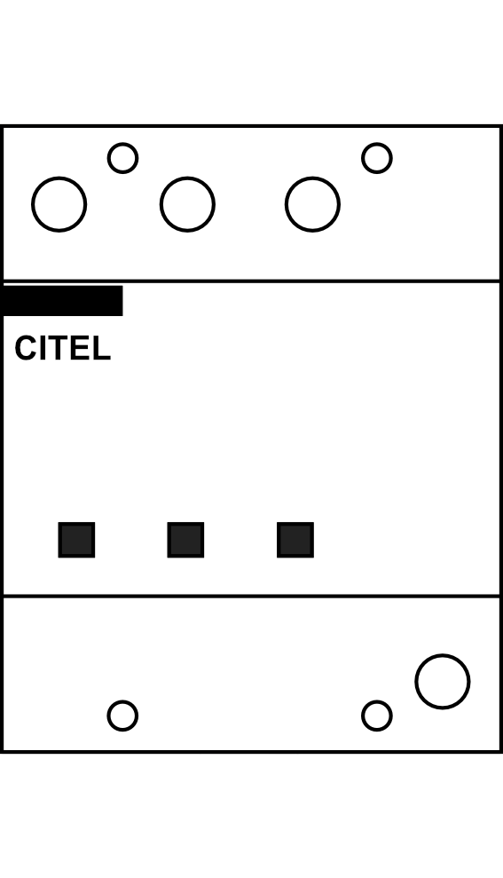 Kombinovaný svodič přepětí CITEL DUT250VG-300/TNC 3P 75kA Typ B+C+D (třída I+II+III)