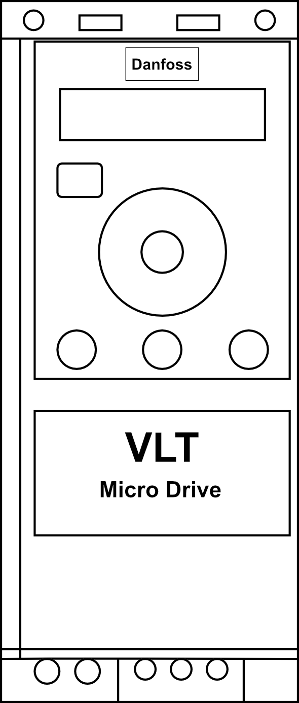 Měnič kmitočtu Danfoss VLT Micro Drive FC-51 P1K5 1,5 kW M2 3x380–480V AC