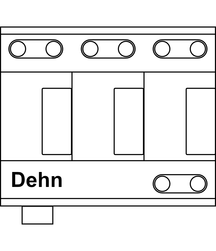 Kombinovaný svodič bleskových proudů DEHNventil DV M TNC 255 FM (75kA), Typ B+C (třída I+II), 3+0, 230/400 V, s dálkovou signalizací