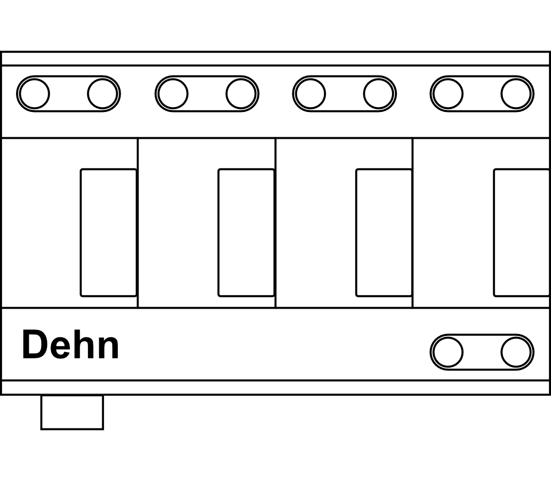 Kombinovaný svodič bleskových proudů DEHNventil DV M TT 255 FM (100kA), Typ B+C (třída I+II), 3+1, 230/400 V, s dálkovou signalizací