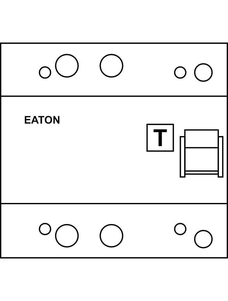 Blok proudového chrániče EATON FBHmV-xx/2/05-A 2P 500mA do 125A typ A