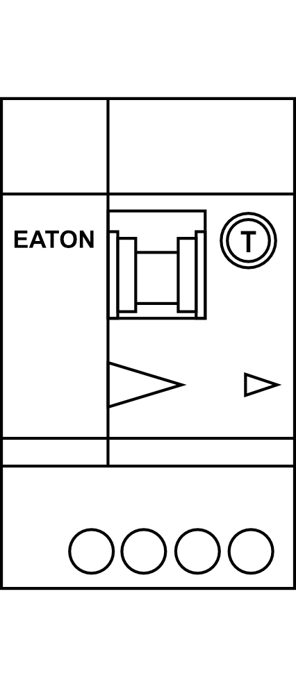 Blok proudového chrániče EATON FBSmV-xx/4/1 4P 1000mA do 63A typ AC