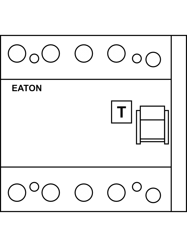 Modul proudového chrániče EATON PBHT (do 125A) 4P/500mA typ A