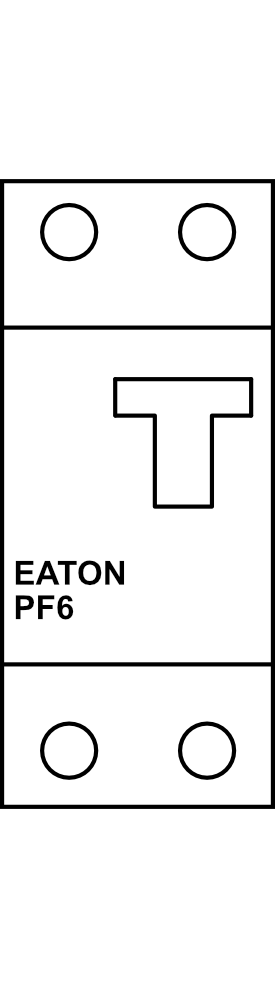 Proudový chránič EATON PF6 (6kA) 2P/30 mA typ AC
