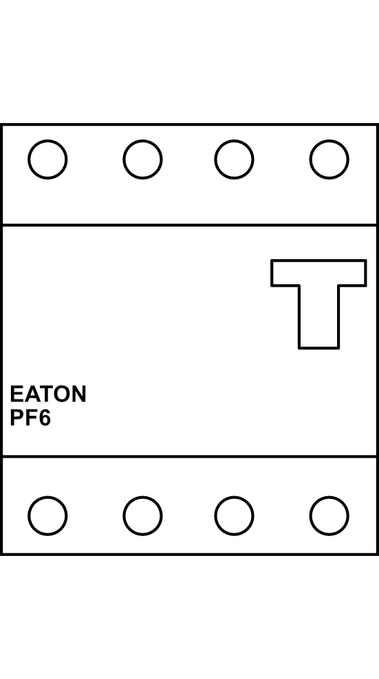 Proudový chránič EATON PF6 (6kA) 4P/300 mA typ AC