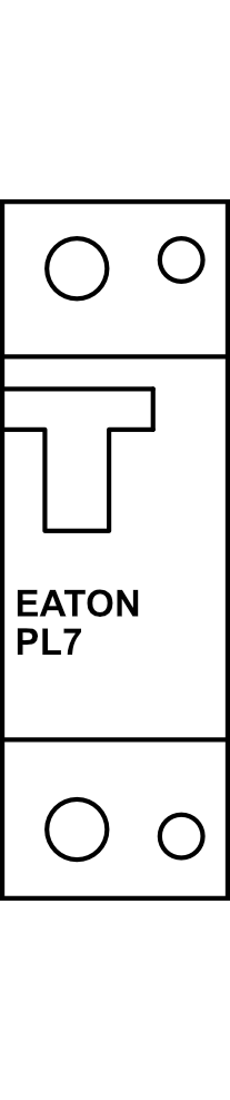 Jistič EATON PL7 (10kA) C 1P+N