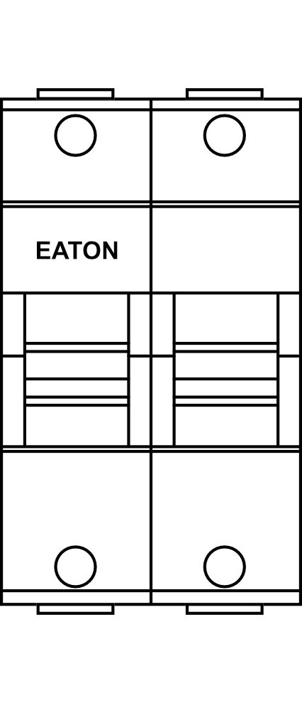 Pojistkový odpínač EATON VLCE14-1P+N 1P+N do 50A, pro pojistky 14x51, char. aM
