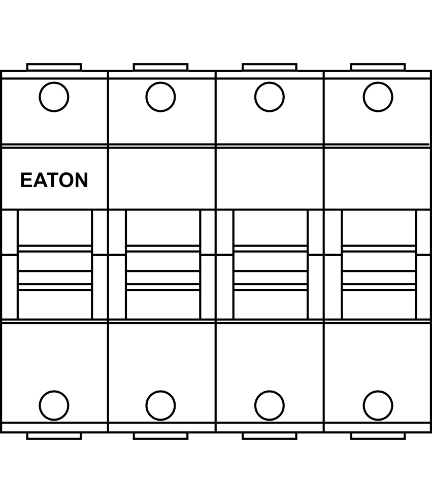 Pojistkový odpínač EATON VLCE14-3P+N 3P+N do 50A, pro pojistky 14x51, char. aM