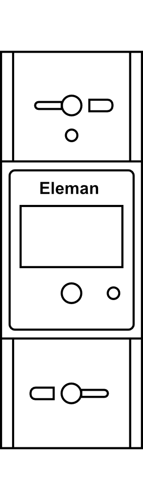 Elektroměr Eleman DDS-1Y RESET 80A, 2mod., LCD, 1-fáz., 1-tar., podružný, s funkcí nulování