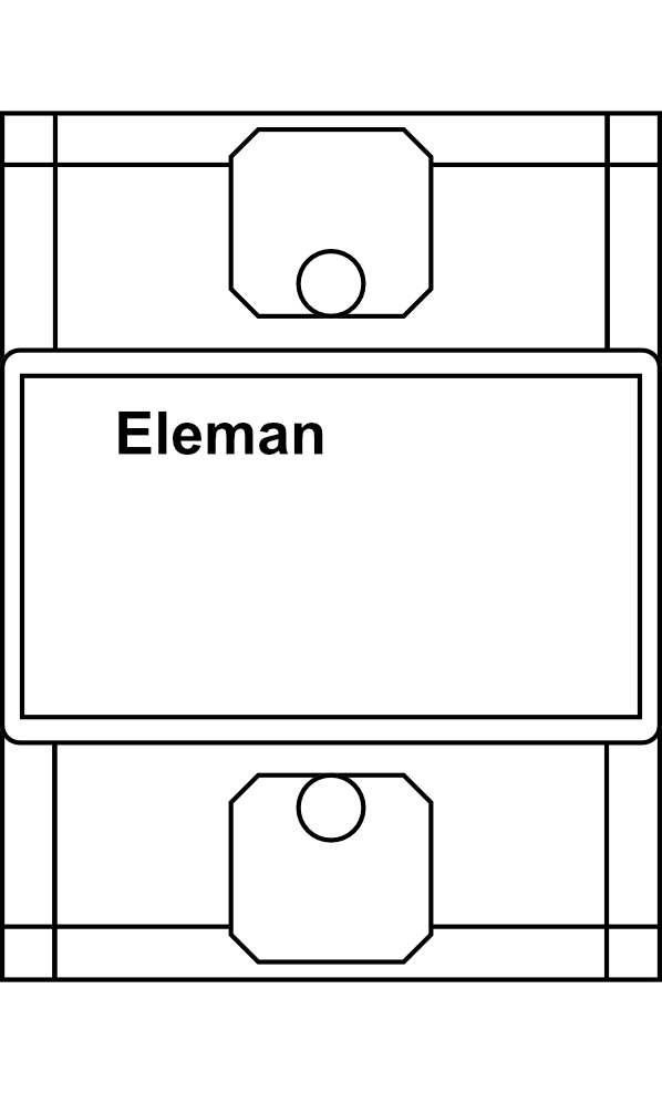 Elektroměr Eleman DTS 353-L 80A, 4,5mod., LCD, 3-fáz., 1-tar., podružný