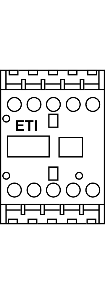 Miniaturní stykač ETI CEC016.10-48V-50/60Hz, 3P, 22A(AC1); 16A, 7,5kW(AC3 400V)