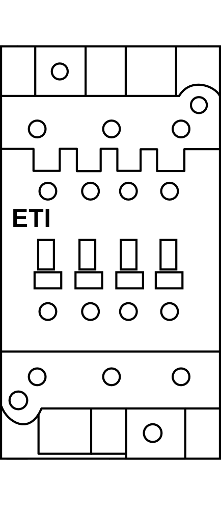 Motorový stykač ETI CES 45.00-24V-50/60 Hz, 3P, 65A(AC1); 45A/22kW(AC3, 400V)