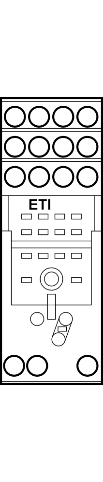 Elektromagnetické průmyslové relé ETI ERM4-024DCL 24V DC 4xCO 6A, s paticí ERB4-M