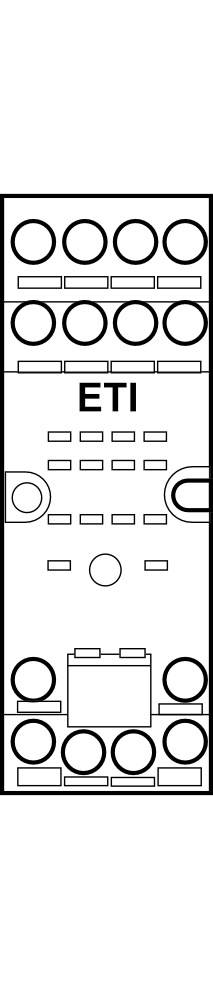 Elektromagnetické průmyslové relé ETI ERM4-230ACL 230V AC 4xCO 6A, s paticí ERB4-T