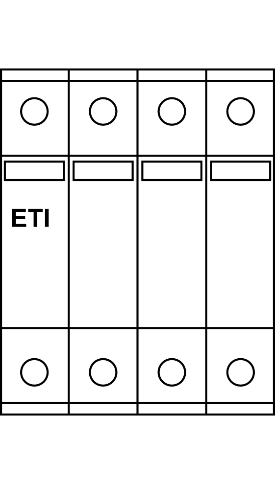 Svodič přepětí ETI ETITEC S C 275/20 4+0, 4P, 20kA, Typ C (třída II)