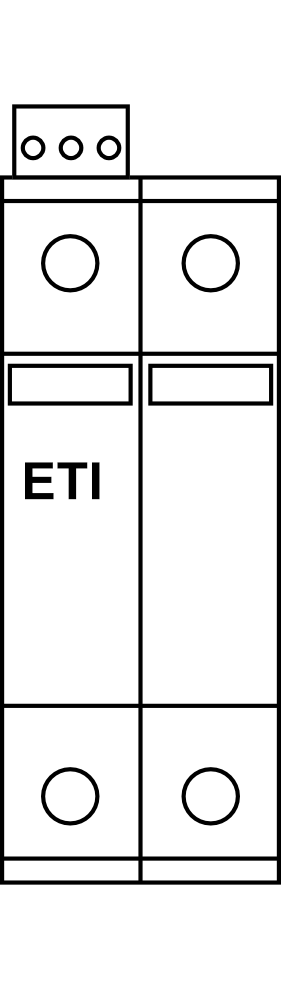 Svodič přepětí ETI ETITEC S C 275/20 1+1 RC, 1P+NPE, 20kA, Typ C (třída II), s dálk. signalizací
