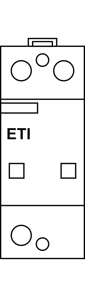 Svodič přepětí ETI ETITEC B 440/25 (10/350) 1P+NPE, 20kA, Typ B+C (třída I+II)