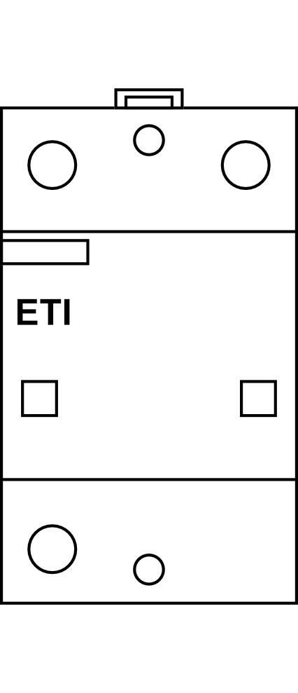 Svodič přepětí ETI ETITEC B 440/35 (10/350) 1P+NPE, 20kA, Typ B+C (třída I+II)