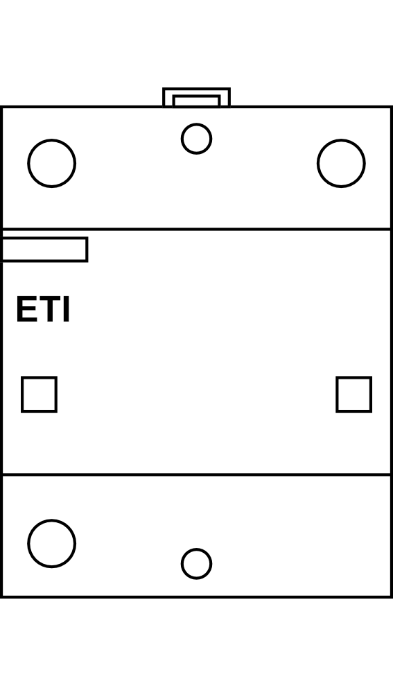 Svodič přepětí ETI ETITEC B 440/50 (10/350) 1P+NPE, 20kA, Typ B+C (třída I+II)