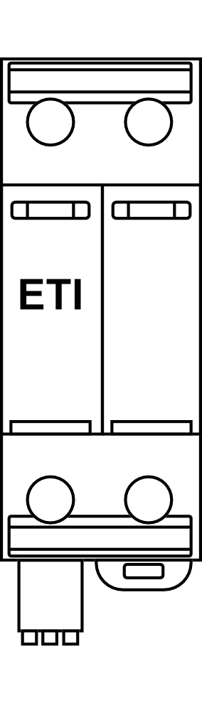 Svodič přepětí ETI ETITEC ML T123 300/12,5 2+0 RC, 12.5kA, 2P, Typ B+C+D (třída I+II+III), s dálk. signalizací