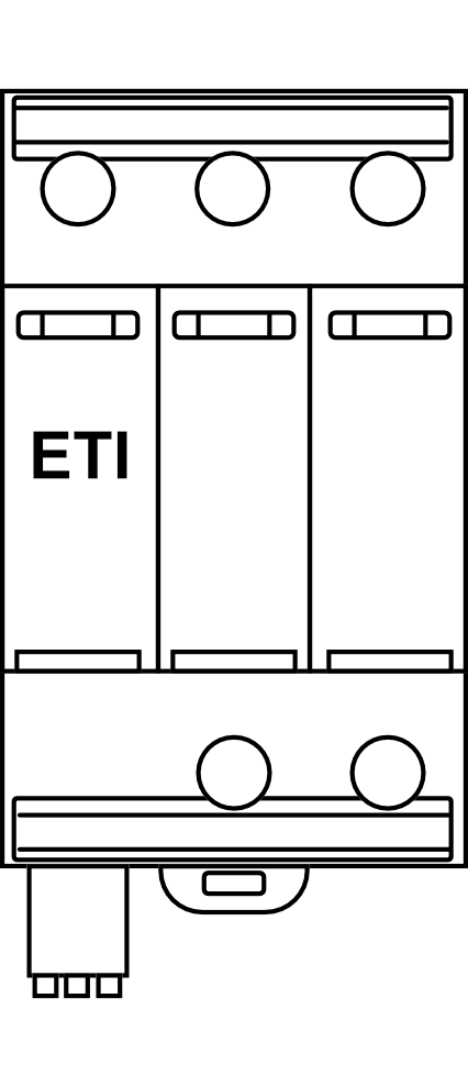 Svodič přepětí ETI ETITEC ML T123 300/12,5 3+0 RC, 12.5kA, 3P, Typ B+C+D (třída I+II+III), s dálk. signalizací