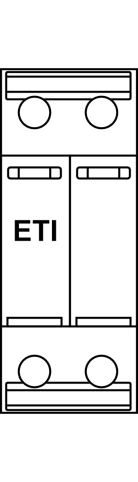 Svodič přepětí ETI ETITEC ML T123 300/12,5 2+0, 12.5kA, 2P, Typ B+C+D (třída I+II+III) 