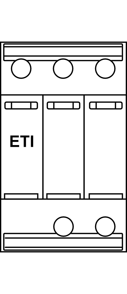 Svodič přepětí ETI ETITEC ML T123 300/12,5 3+0, 12.5kA, 3P, Typ B+C+D (třída I+II+III) 