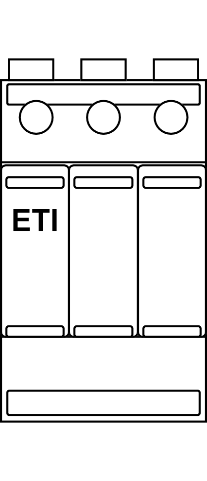 Svodič přepětí pro fotovoltaiku ETI ETITEC M T2 PV 1500/20 Y, 20kA, Typ C (třída II)