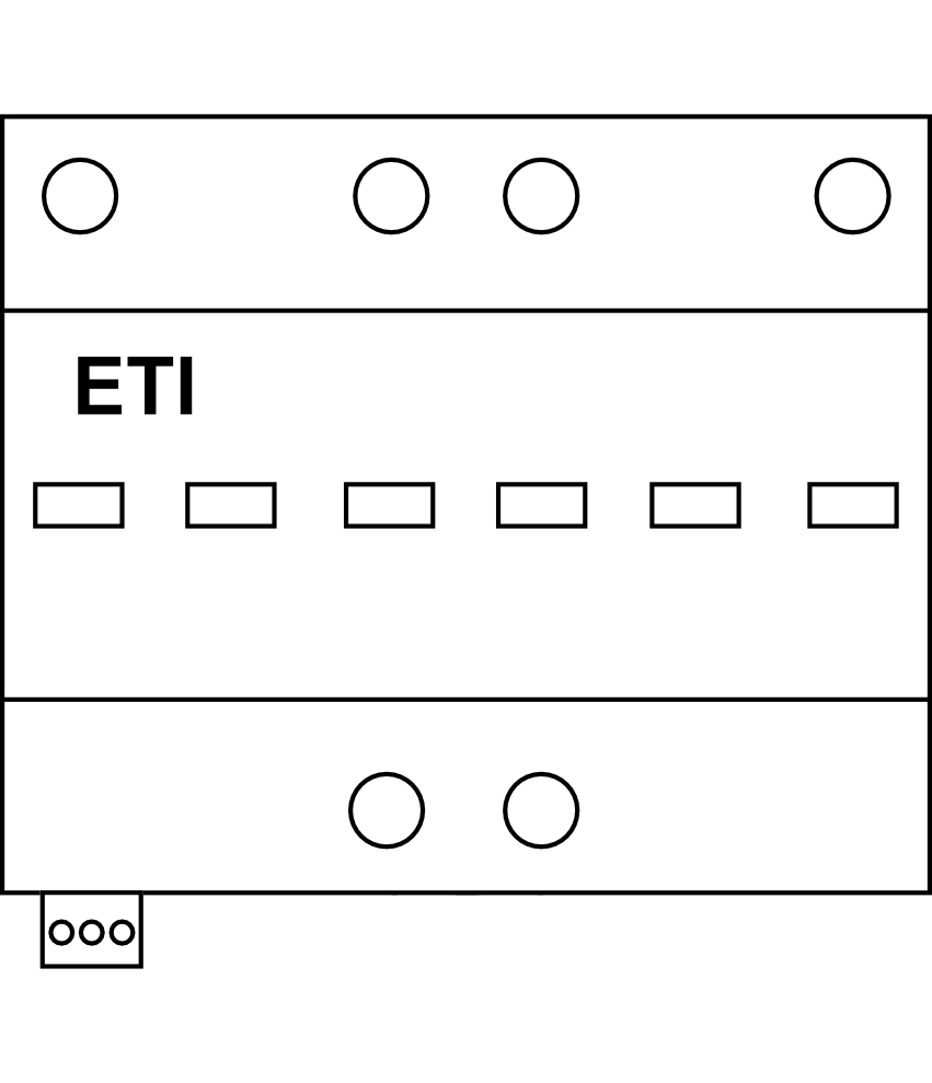 Svodič přepětí pro fotovoltaiku ETI ETITEC S B-PV 600/12,5 Y RC, 20kA, Typ B+C (třída I+II), s dálk. signalizací