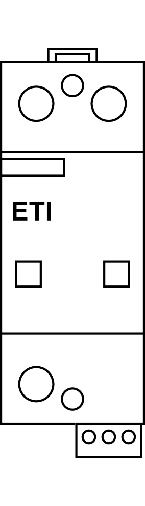 Svodič přepětí ETI ETITEC WENT IT 12,5/25 RC 2+0, 2P, 20kA, Typ B+C (třída I+II), s dálk. signalizací