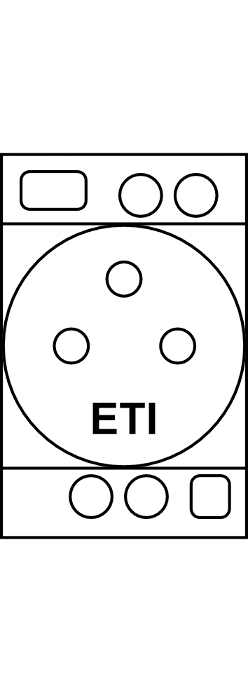 Zásuvka soklová ETI T-2P+Z patice
